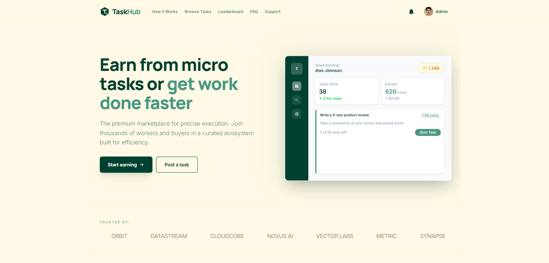 TASKHUB screenshot